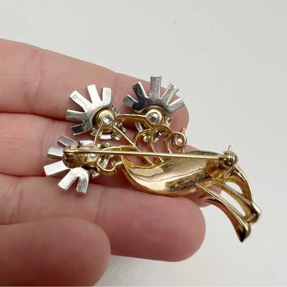 Vtg Crown Trifari Alfred Philippe Purple Thistle Flower Brooch & Earrings AS IS - Picture 10 of 12